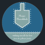 Dreidel Hanukkah Gift Message Sticker<br><div class="desc">A Star of David outlined by white dotts serves as a frame for your holiday personal message. What a great Hanukkah sticker to place on gifts for your child's teacher,  the mailman,  doorman or delivery person. Available in alternate colours with matching products.       


com</div>