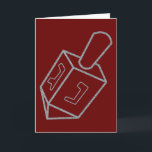 Dreidel Hanukkah Glitter Greeting Card<br><div class="desc">Hanukkah 2022 will begin in the evening of Sunday 18 December and ends in the evening of Monday 26 December</div>