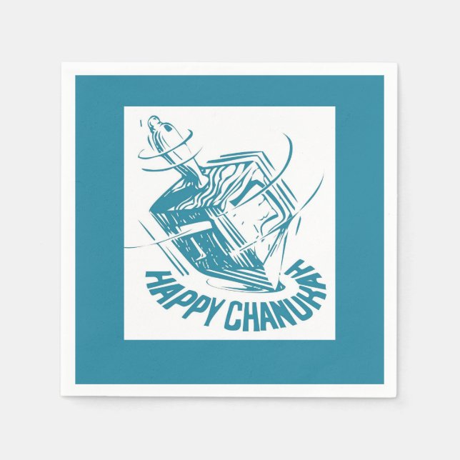 Dreidel Hanukkah  Napkin (Front)