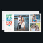 Dreidel Tree 3 Holiday Card<br><div class="desc">Showcase your favorite photo with this colorful message this holiday season.</div>