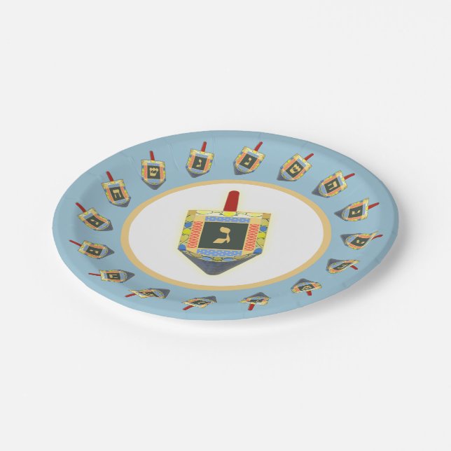 Dreidels Paper Plate (Angled)