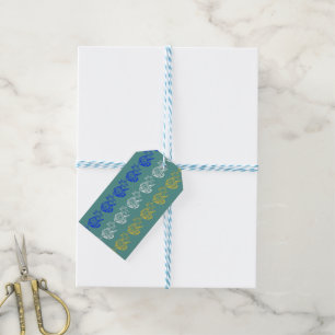 Dreidels + Stars Gift Tags