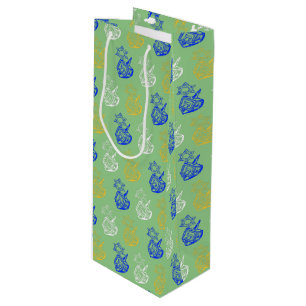 Dreidels + Stars Wine Gift Bag
