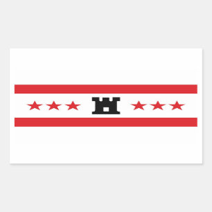 Drenthe region flag netherlands country rectangular sticker