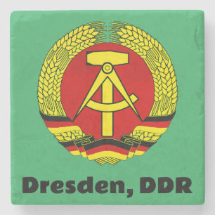 Dresden, DDR, Dresden, Germany - East German GDR Stone Coaster