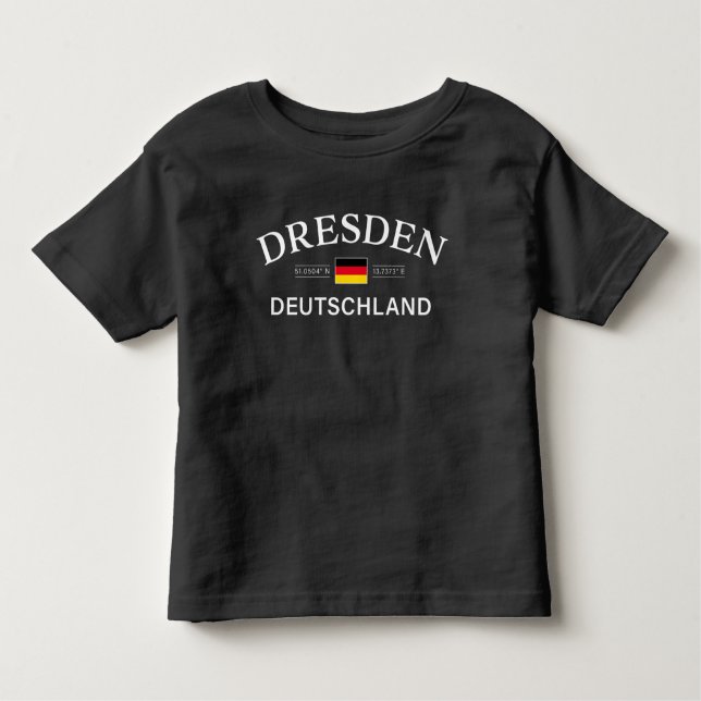 Dresden Deutschland Coordinates German Toddler T-Shirt (Front)