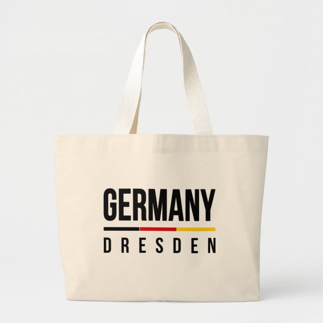 Dresden Germany Large Tote Bag (Front)