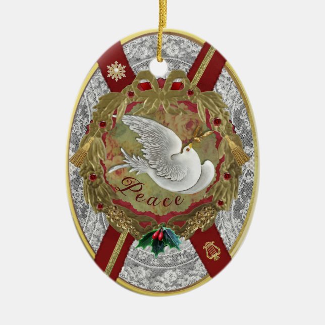 Dresden 'Normandy' Peace Dove Ornament (Front)