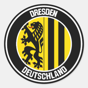 Dresden Round Emblem Classic Round Sticker