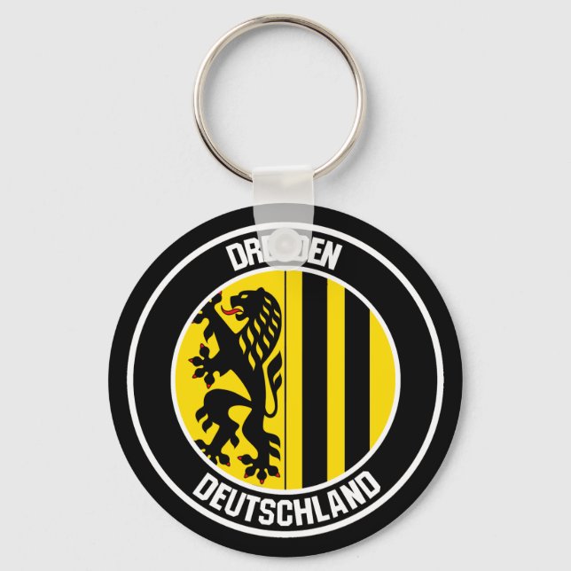 Dresden Round Emblem Key Ring (Front)