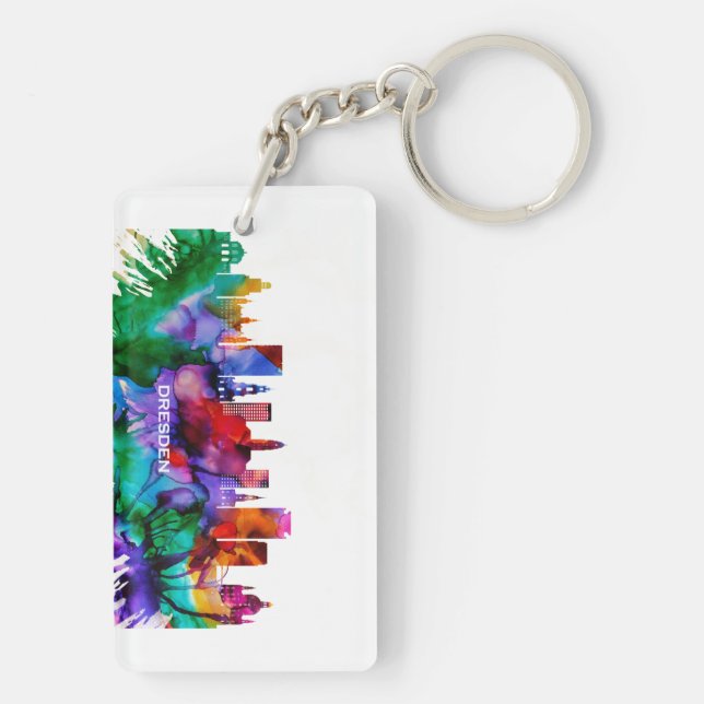Dresden Skyline Key Ring (Back)