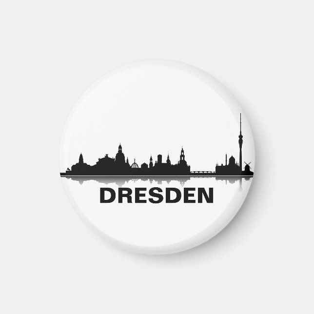 Dresden Skyline refrigerator Magnet (Front)