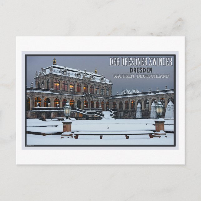 Dresden - Zwinger Palace Winter LS Postcard (Front)