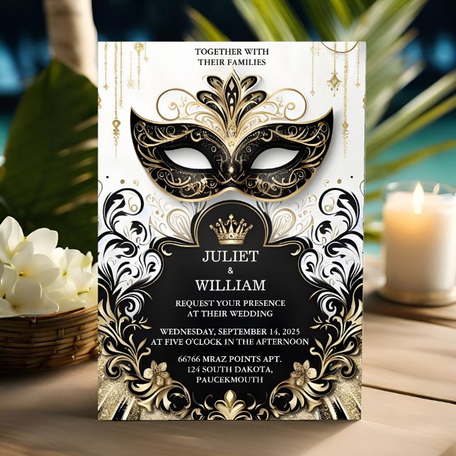 Dress Code Prom Costume Masquerade Ball Wedding Invitation (Creator Uploaded)