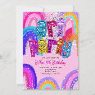 Dress for a Mess Art Party Birthday Invitation