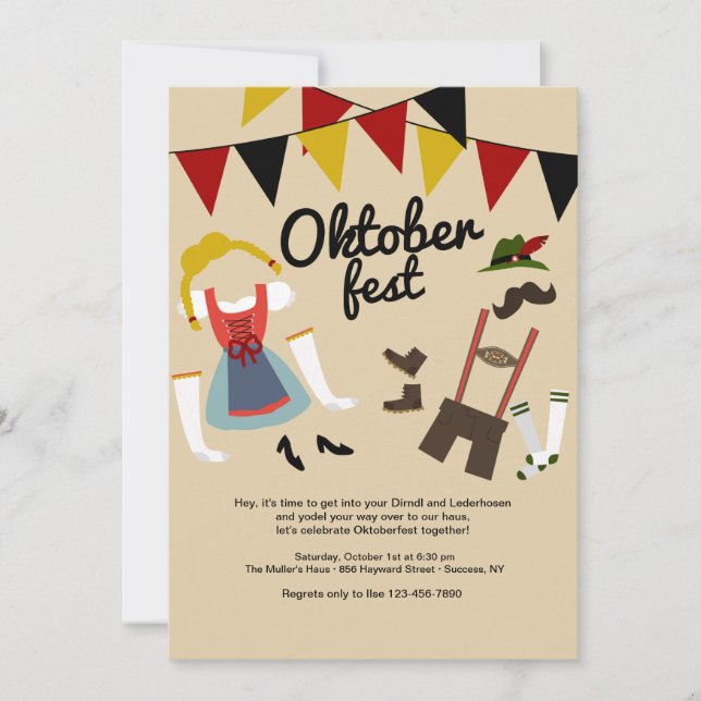 Dress for Oktoberfest Invitation (Front)
