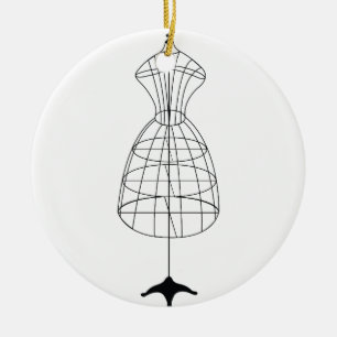 Dress Form Ceramic Ornament
