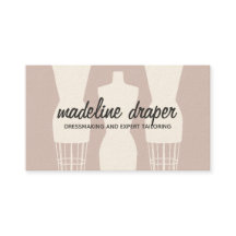 Dress Form Fashion Designer Business Card Template