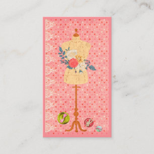 Dress form for Seamstress Dressmaker Designer Business Card