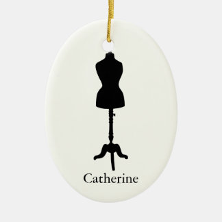 Dress Form Silhouette II - Personalise It Ceramic Tree Decoration