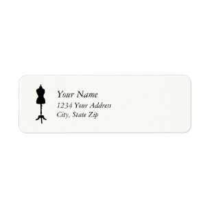 Dress Form Silhouette II Return Address Label