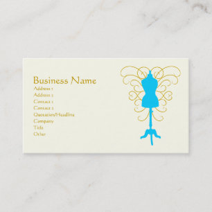 Dress Form with Swirls - Design Goddess Business Card