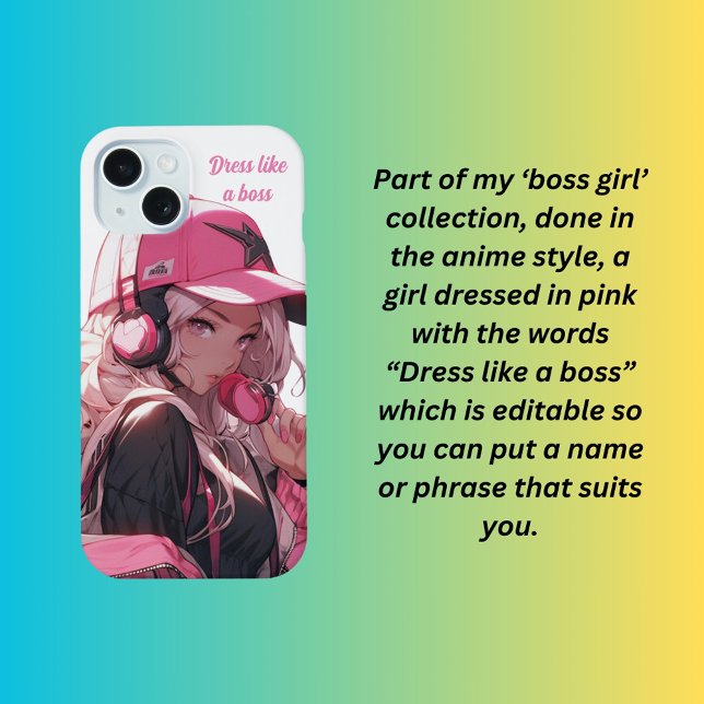Dress like a boss iPhone 15 case (Creator Uploaded)