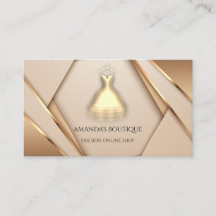 Dress Logo Fashion Boutique Online Shop Framed Business Card