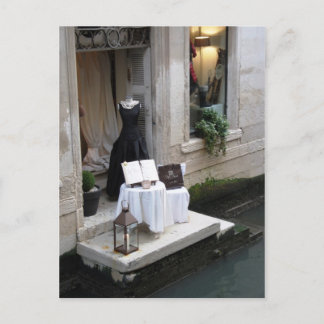 Dress Shop on Canal in Venice Postcard