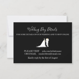 Dress & Tux - 3x5 Wedding Day Details Invitation