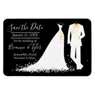 Dress & Tux - 4x6 Save the Date Magnet