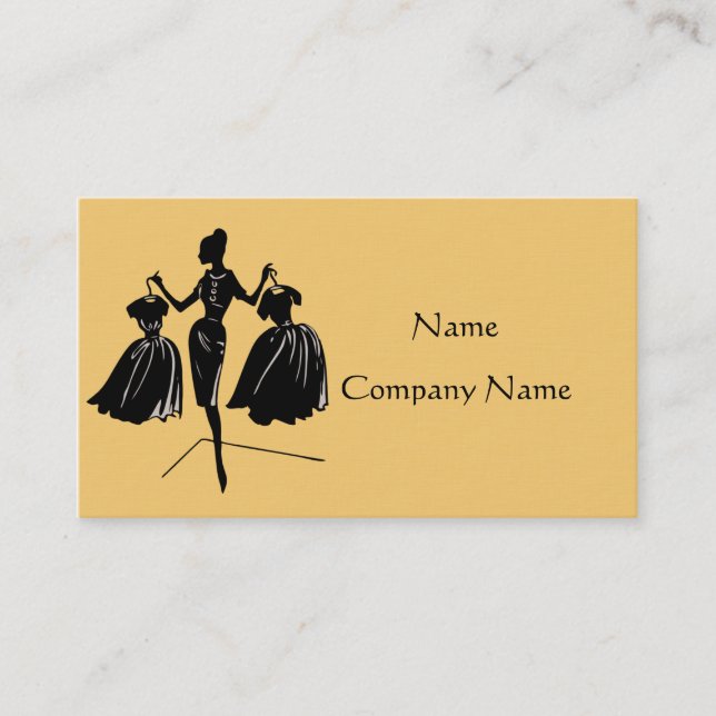 Dress Up Business Card (Yellow) (Front)