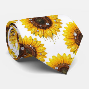 Dress Up Casual   Sunflowers and Diamonds Tie