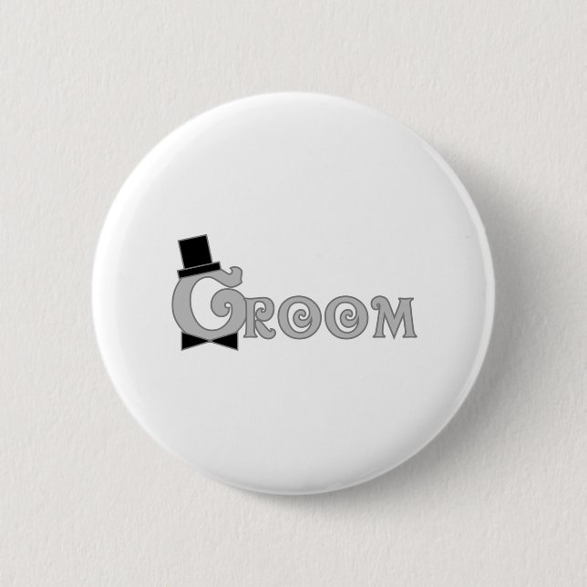 Dress Up Groom 6 Cm Round Badge (Front)