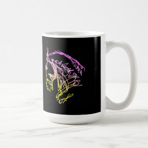Dressage 2 Horse Heads Mug Black