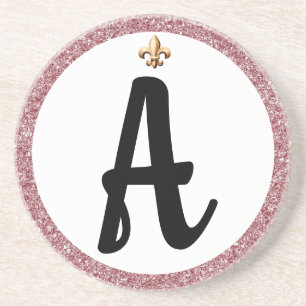 DRESSAGE ARENA LETTER WITH ROSES COASTER