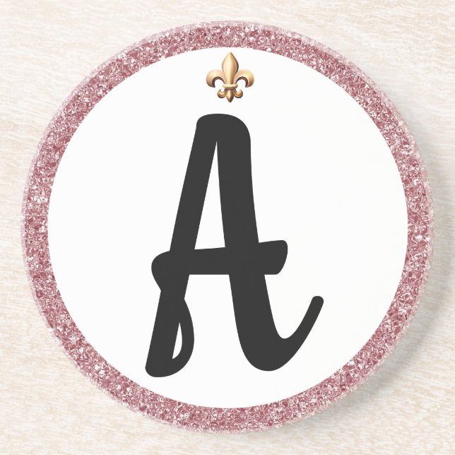 DRESSAGE  ARENA LETTER WITH ROSES COASTER (Front)