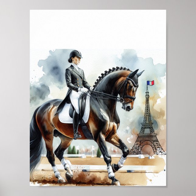 Dressage at the Eiffel Tower  Poster (Front)