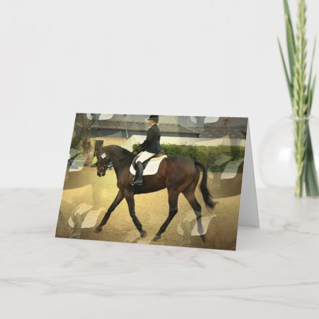 Dressage Competition Greeting Card (Front)
