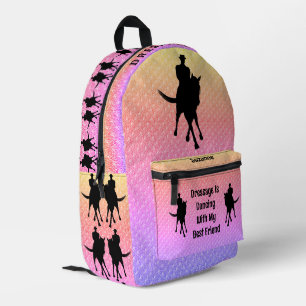 Dressage Dancing With Best Friend Horse And Rider Printed Backpack