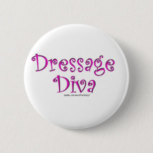 Dressage Diva 6 Cm Round Badge