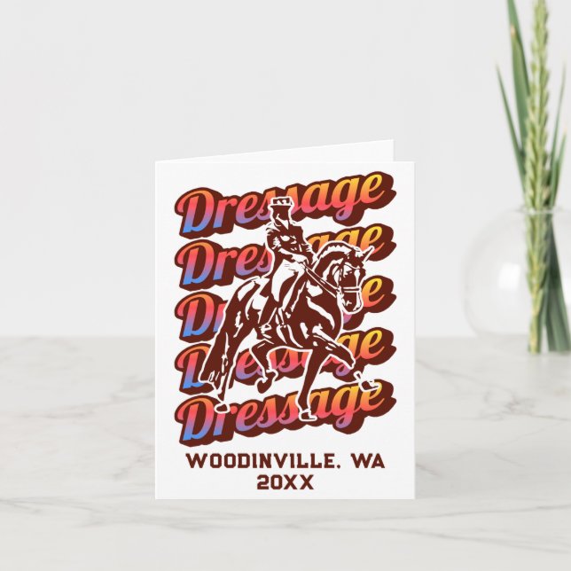 Dressage Event Or Location Date Name  Card (Front)