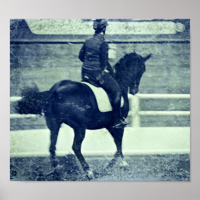 Dressage Grunge Poster (Front)