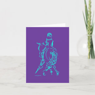 Dressage: Half Pass Card Aqua/Purple