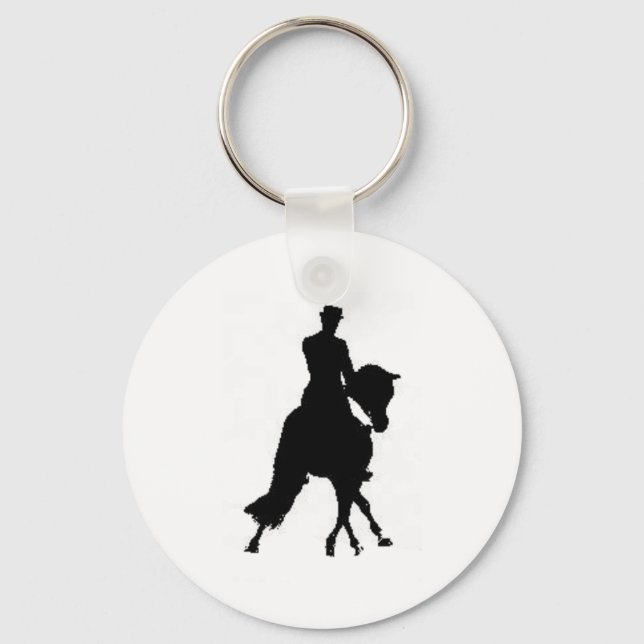 Dressage Half Pass Key Chain (Front)