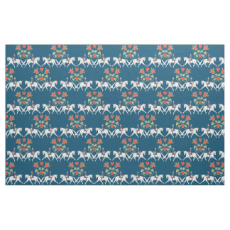 Dressage Hearts and Horses Cotton Fabric