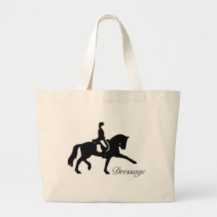 Dressage Horse and Rider Large Tote Bag