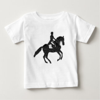 Dressage Horse and Rider Mosaic Design Baby T-Shirt