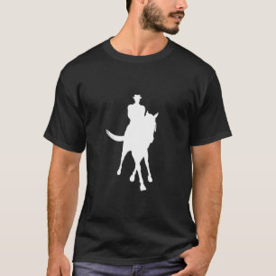 Dressage Horse And Rider Silhouette Dark  T-Shirt