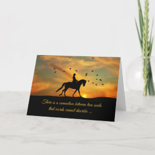 Dressage Horse and Rider Sympathy Loss of Horse Card